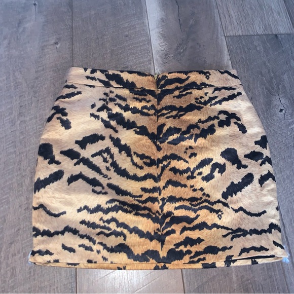 DSQUARED2 Tiger Animal Print Mini Skirt Burnt Orange Brown Black Size 10Y - Picture 2 of 7